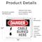 Signmission Cable Buried Here, Vinyl Decal, 10 in x 14 in OS-2PACK-DS-D-1014-L-1051 - alternate 3